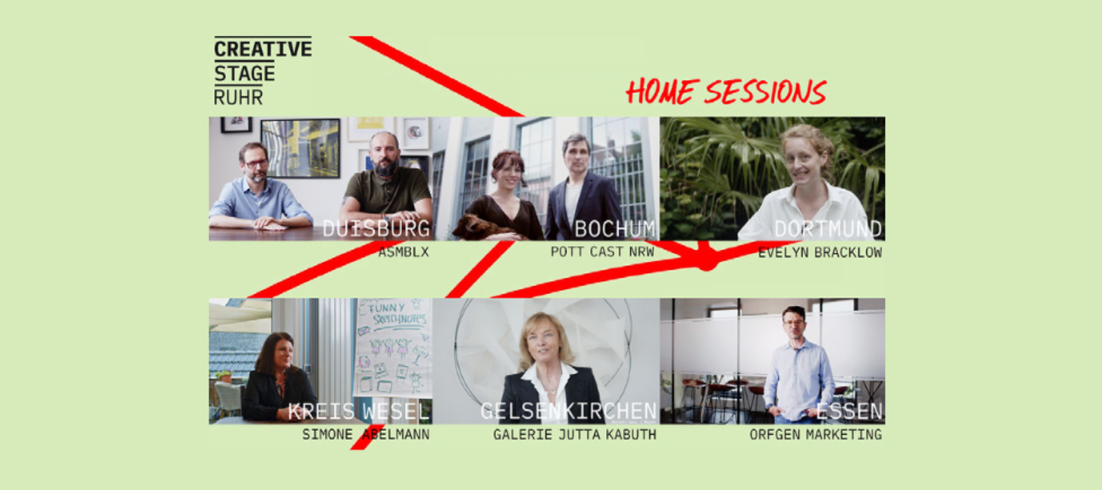 Startup-Essen – CREATIVE STAGE RUHR – HOME SESSIONS: Die neue Staffel mit 6 Videos ist online!