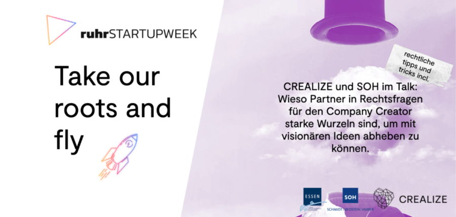 Startup-Essen – Take our roots and fly CREALIZE und SOH im Talk: