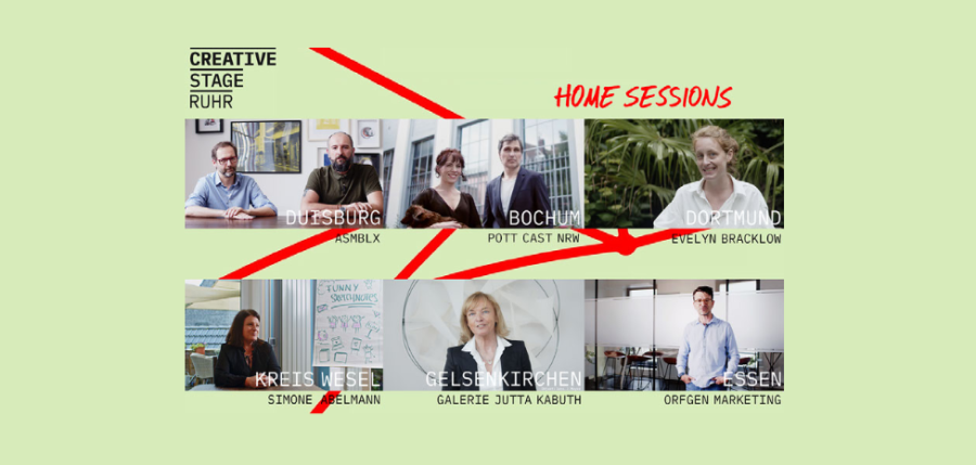Startup-Essen – CREATIVE STAGE RUHR – HOME SESSIONS: Die neue Staffel mit 6 Videos ist online!