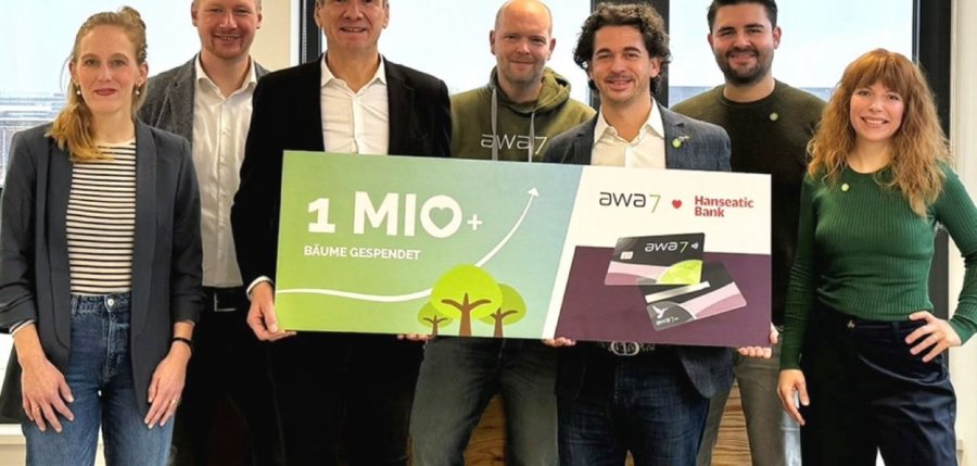 Startup-Essen – awa7 Visa Kreditkarte erreicht 1 Million gepflanzte Bäume